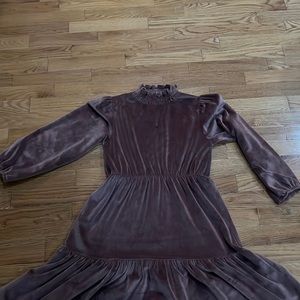 Stunning soft designer girls velvet dress